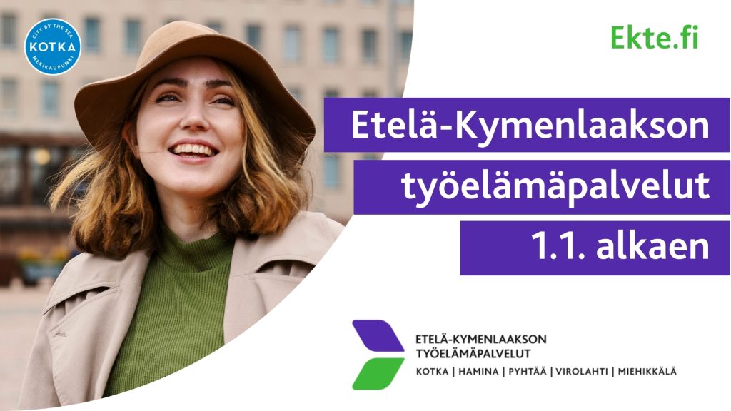 Etelä-Kymenlaakson työelämäpalvelut 1.1. alkaen.